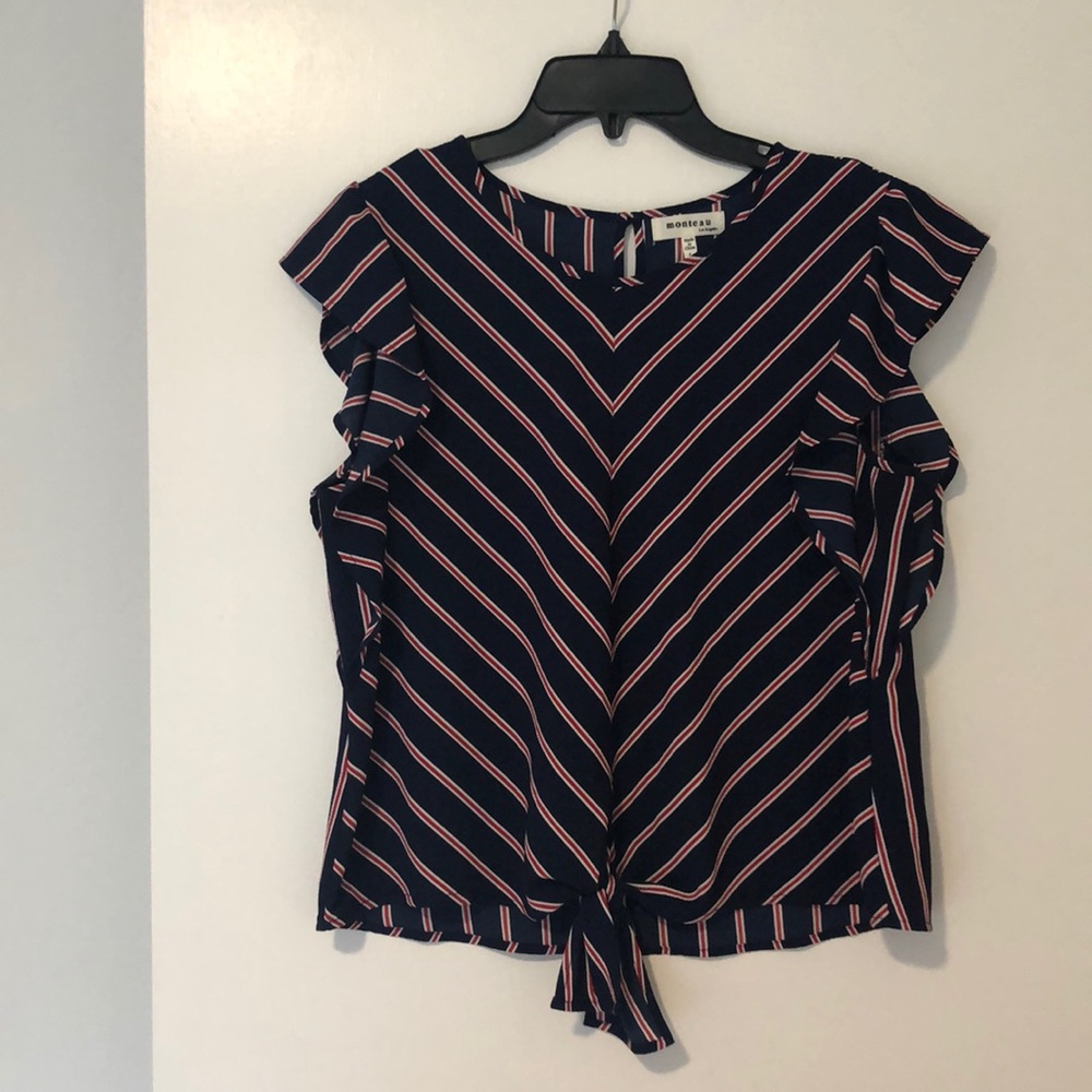 Front tie blouse